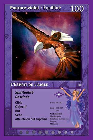 Carte tarot 100 oracle couleurs arc-en-ciel pourpre violet