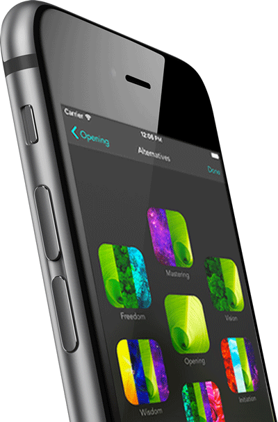 iPhone application mobile iOS Lumencure color-institute vue cote
