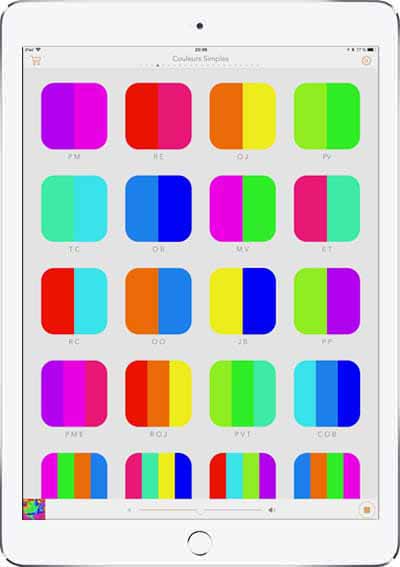 Lumencure color-institute app iOS chromothérapie album de couleurs simples