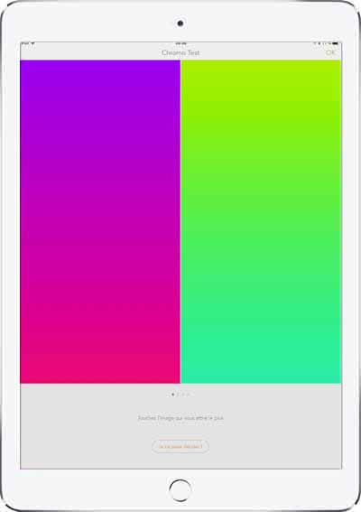 Lumencure color-institute app iOS chromothérapie mini test des couleurs